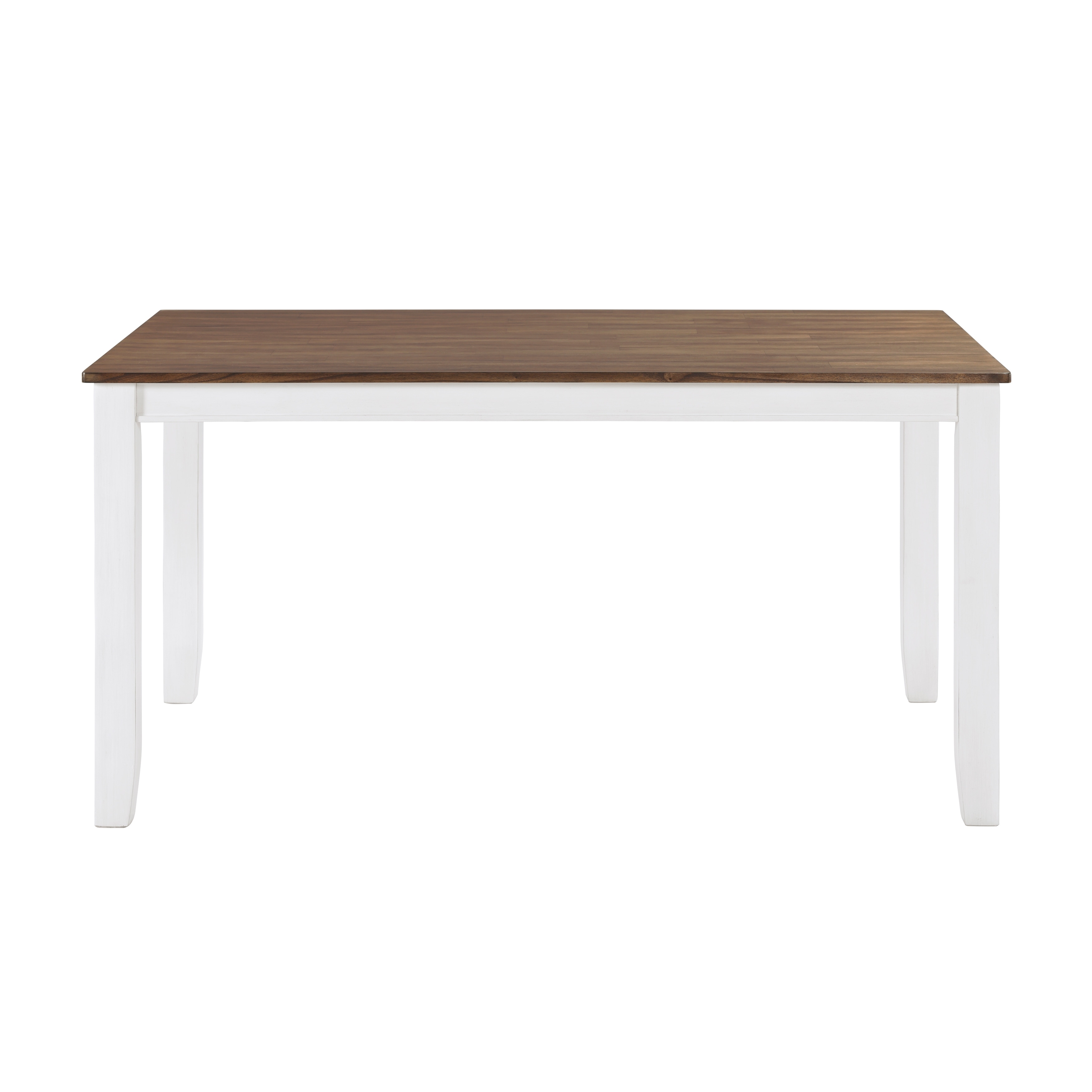 Cherry and White Finish 7pc Dining Set Table and 6 Side Chairs Set Double X-Back Design Wooden