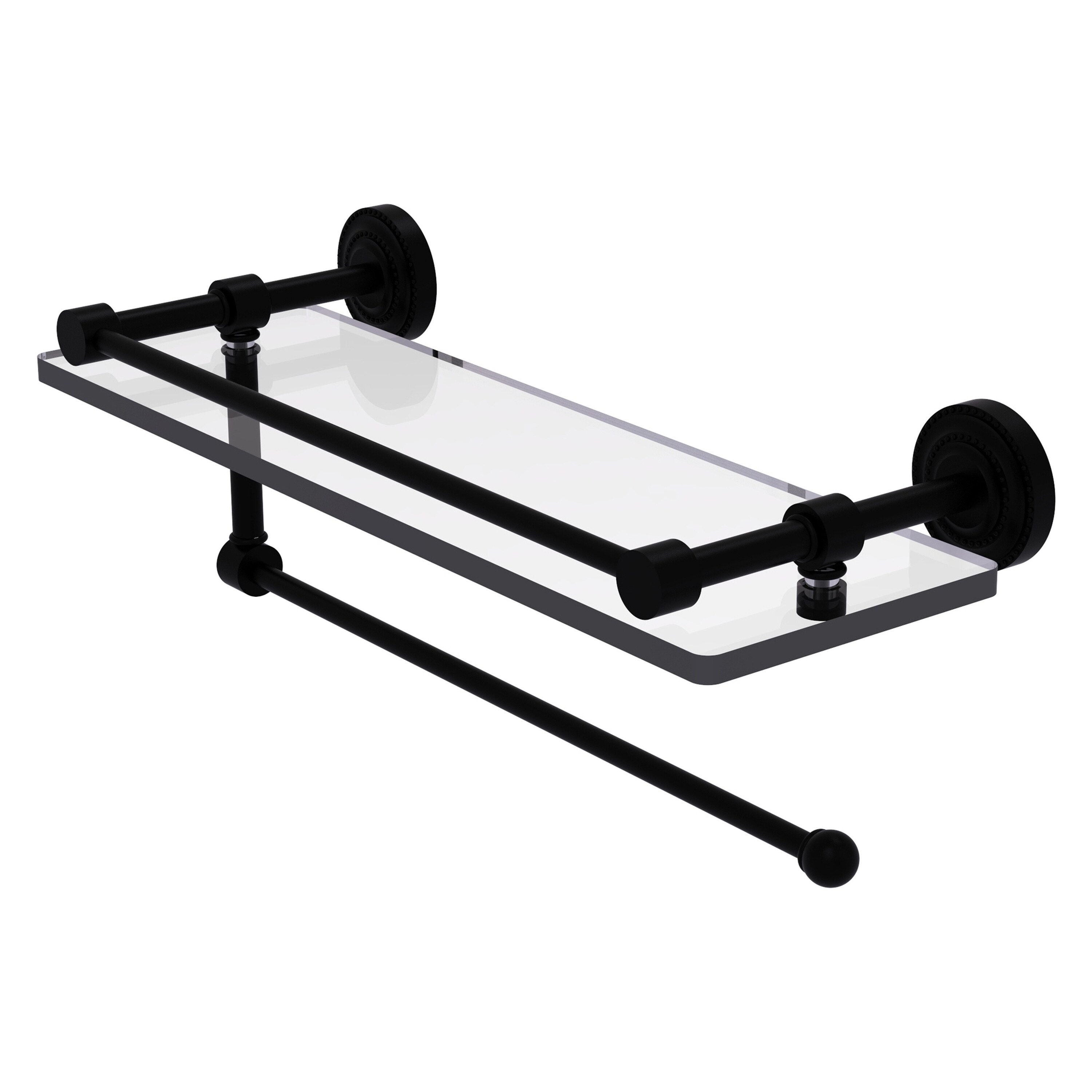 Allied Brass Dottingham Collection Paper Towel Holder with 16 Inch Gallery Glass Shelf