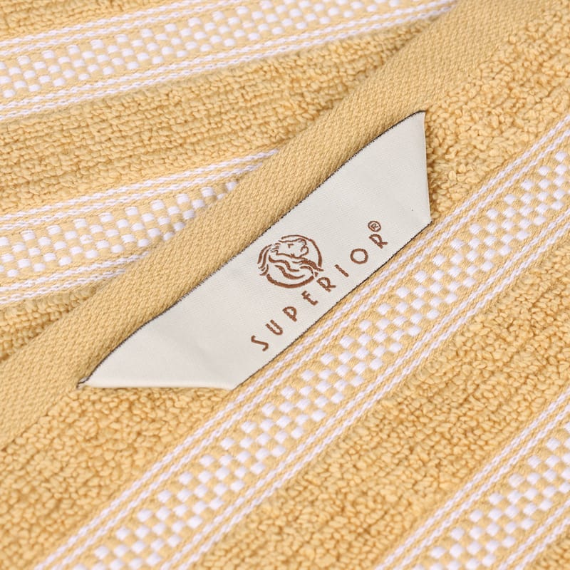 Superior Brea Zero Twist Cotton Ribbed Modern Bath Sheet Set of 2