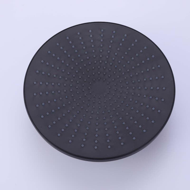 High Pressure 5-Way 10'' Rain Shower Head Black with Handheld Shower Slide Bar