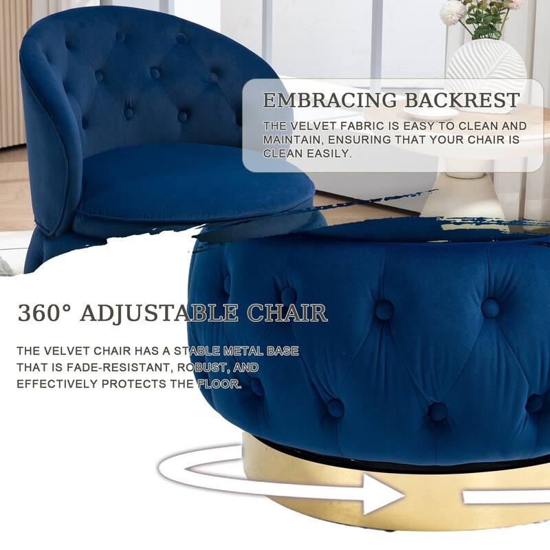 360 Degree Swivel Cuddle Barrel Accent Storage Chairs, Round Armchairs with Wide Upholstered, for Living Room