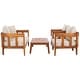 preview thumbnail 13 of 15, Safavieh Outdoor Living Owen 4 Pc Set / Natural/Taupe