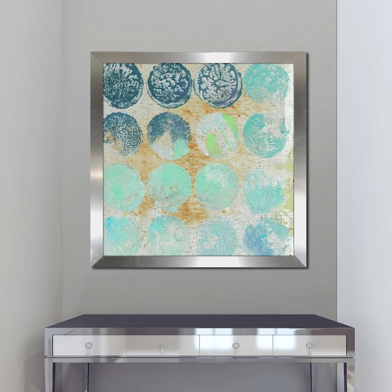 "Aqua Circles II (Square)" Print on Acrylic