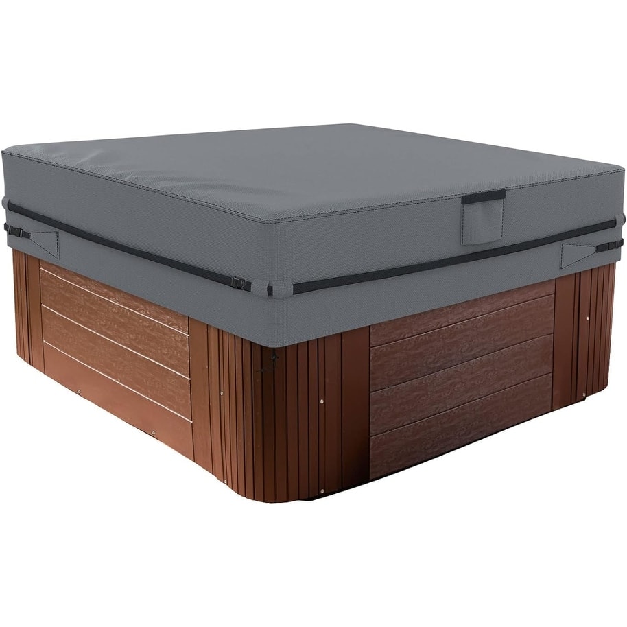 87x87 Inch Heavy Duty Waterproof Hot Tub Cover – All-Weather Square Spa Protector - 87"Lx87"Wx20"H