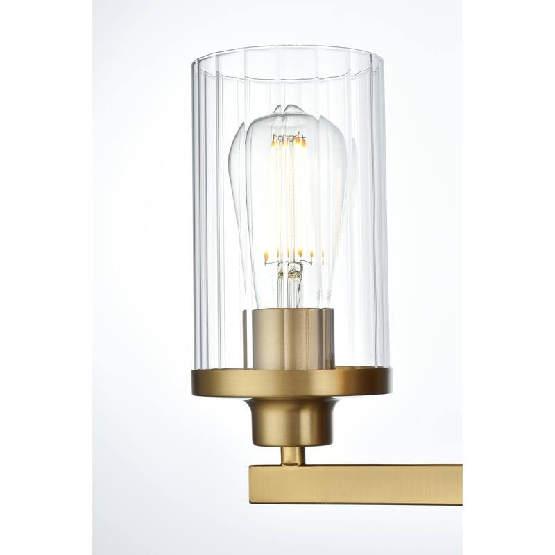 Silvia 1 Light Black and Clear Bath Sconce