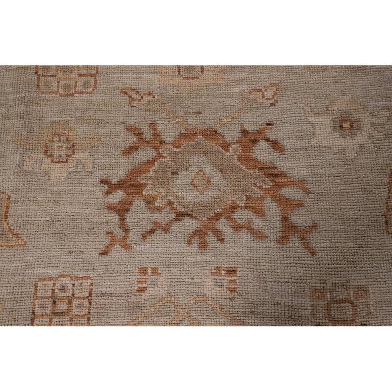 Vegetable Dye Oushak Large Area Rug Handmade Wool Carpet - 10'1" x 13'9"