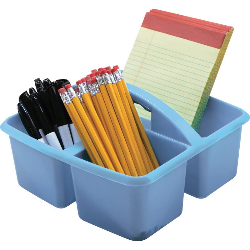 Teacher Created Resources Light Blue Plastic Storage Caddy, Pack of 6