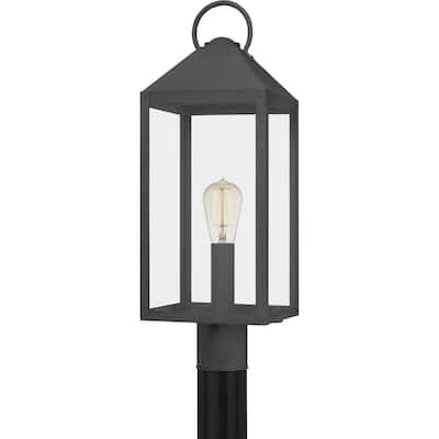 Thorpe Outdoor Post Lantern - Mottled Black
