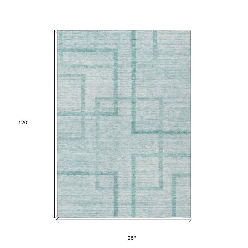 HomeRoots Geometric Transitional Rectangle Outdoor Rug