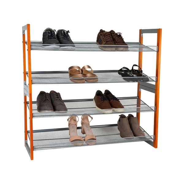 Organize It All Wooden Stackable Shoe Rack 35.25 x12.75 x33.46 Bed Bath Beyond 32064541
