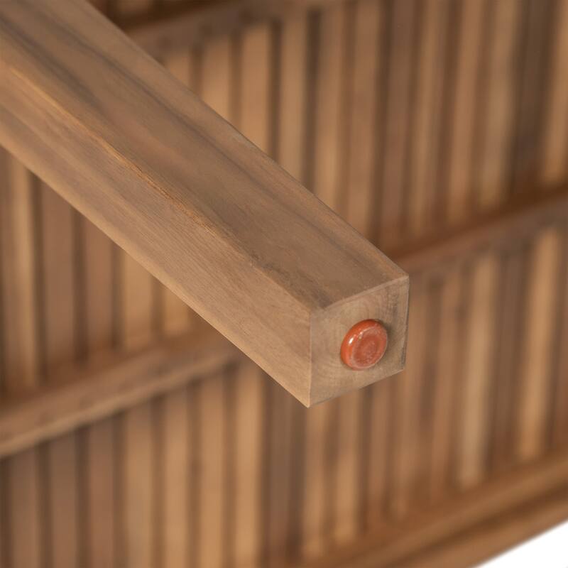 Roomfitters 69-Inch Outdoor Dining Table, Acacia Wood Slatted Top for Patio or Garden, Sturdy Finish