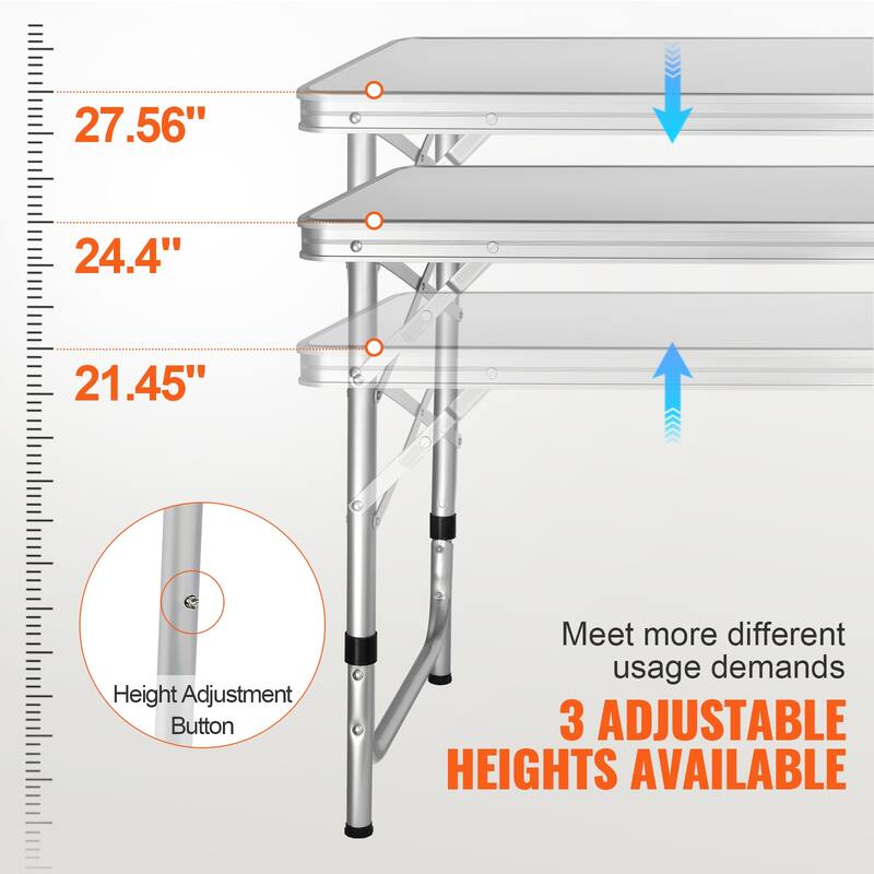 Camping Kitchen Table for Outdoor Picnics, BBQs, Camping, RV Traveling - 2.8 inches