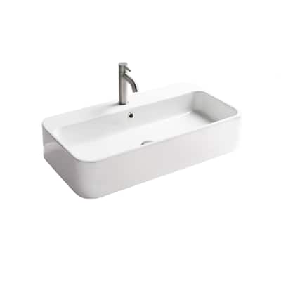 WS Bath Collections Cosa 31-1/2" Rectangular Ceramic Vessel or Wall