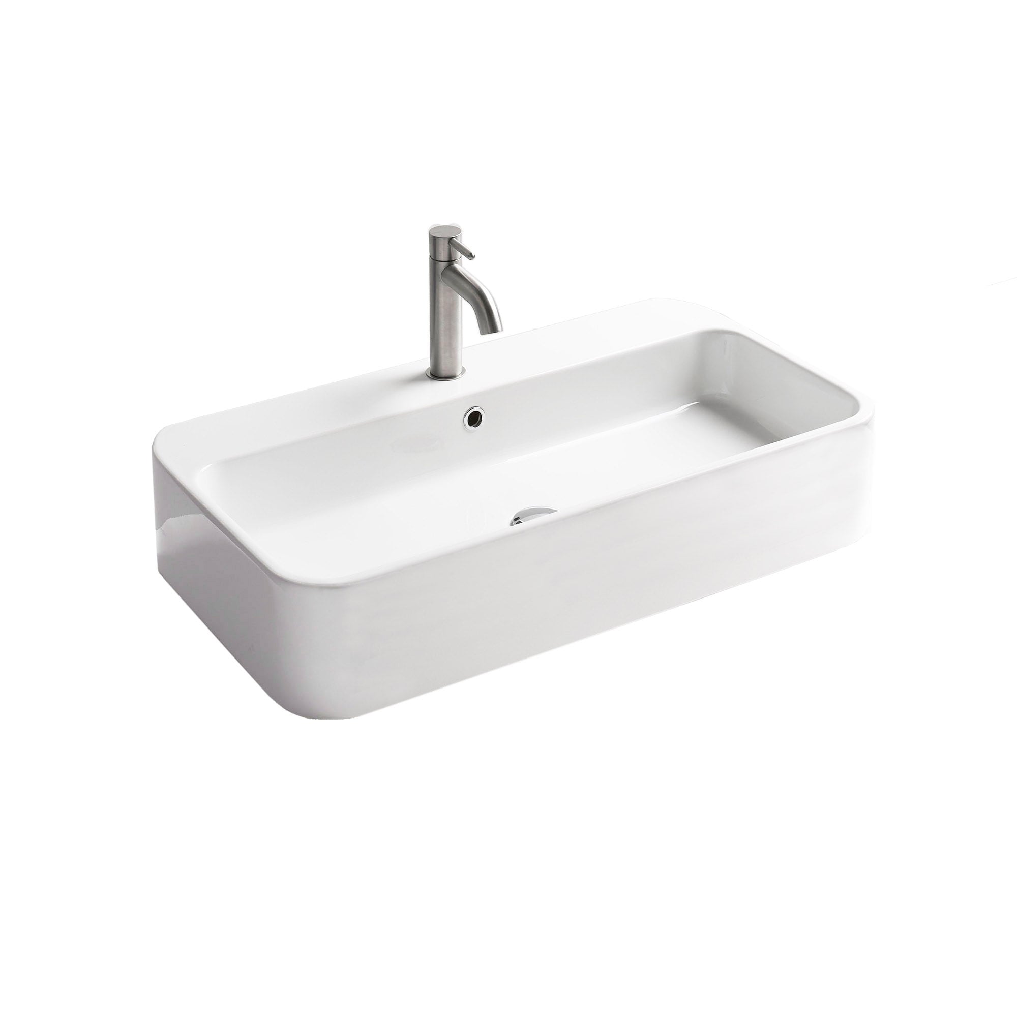 WS Bath Collections Cosa 31-1/2" Rectangular Ceramic Vessel or Wall