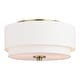 preview thumbnail 8 of 16, Burnaby Mid-Century Modern Ceiling Mount Light White Linen Drum Shade