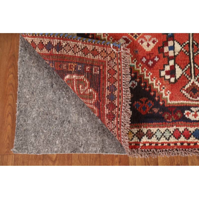 Qashqai Persian Vintage Area Rug Hand-Knotted Tribal Wool Carpet - 3'7"x 5'4"