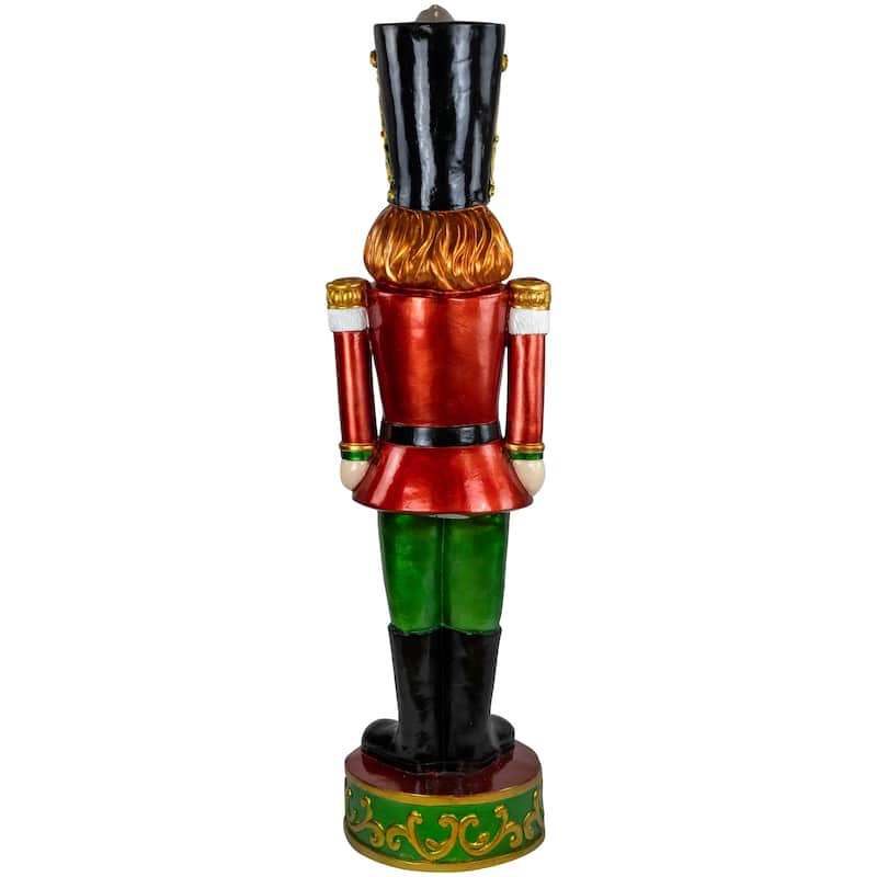 Commercial Christmas Nutcracker Soldier with Decorative Base - 5.25' - Red and Green