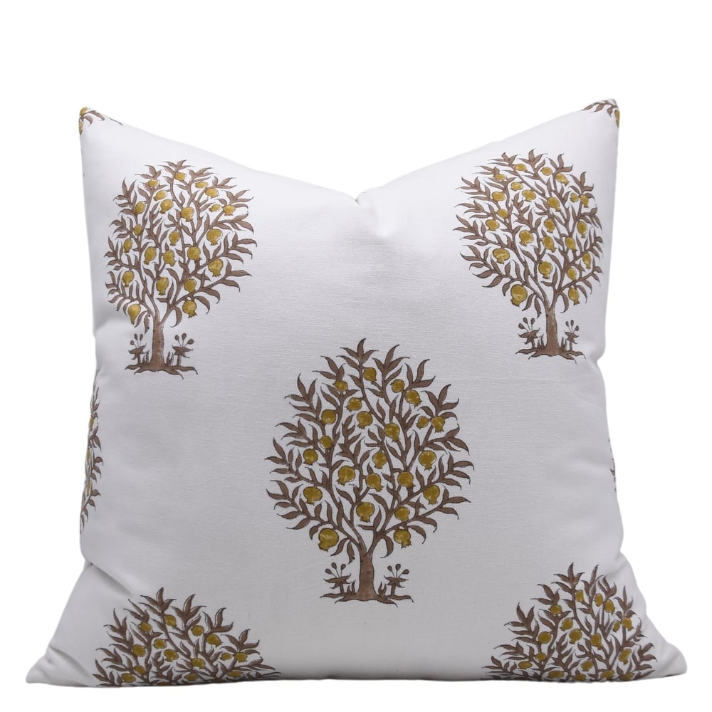 Fabdivine Cotton Bohemian Block Print Floral Farmhouse Decoration Cushion
