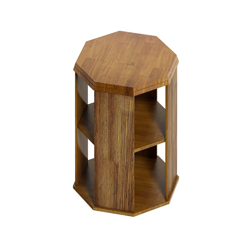 31.5" Octagonal Rubber wood Coffee Tables (Set of 2 Pieces)