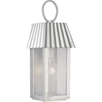POINT DUME® Hook Pond Galvanized Finish Outdoor Wall Lantern with DURASHIELD - 6.25 in x 5.25 in x 16.5 in