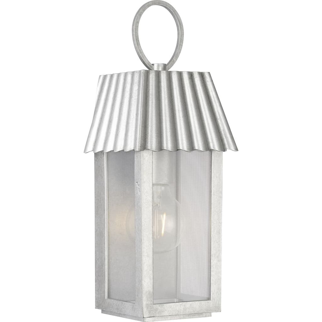 POINT DUME® Hook Pond Galvanized Finish Outdoor Wall Lantern with DURASHIELD - 6.25 in x 5.25 in x 16.5 in