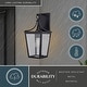 preview thumbnail 2 of 6, VAXCEL Cottage Grove 1-Light Matte Black Outdoor Wall Sconce made of Durable Metal, Clear Glass Shade, LED Compatible