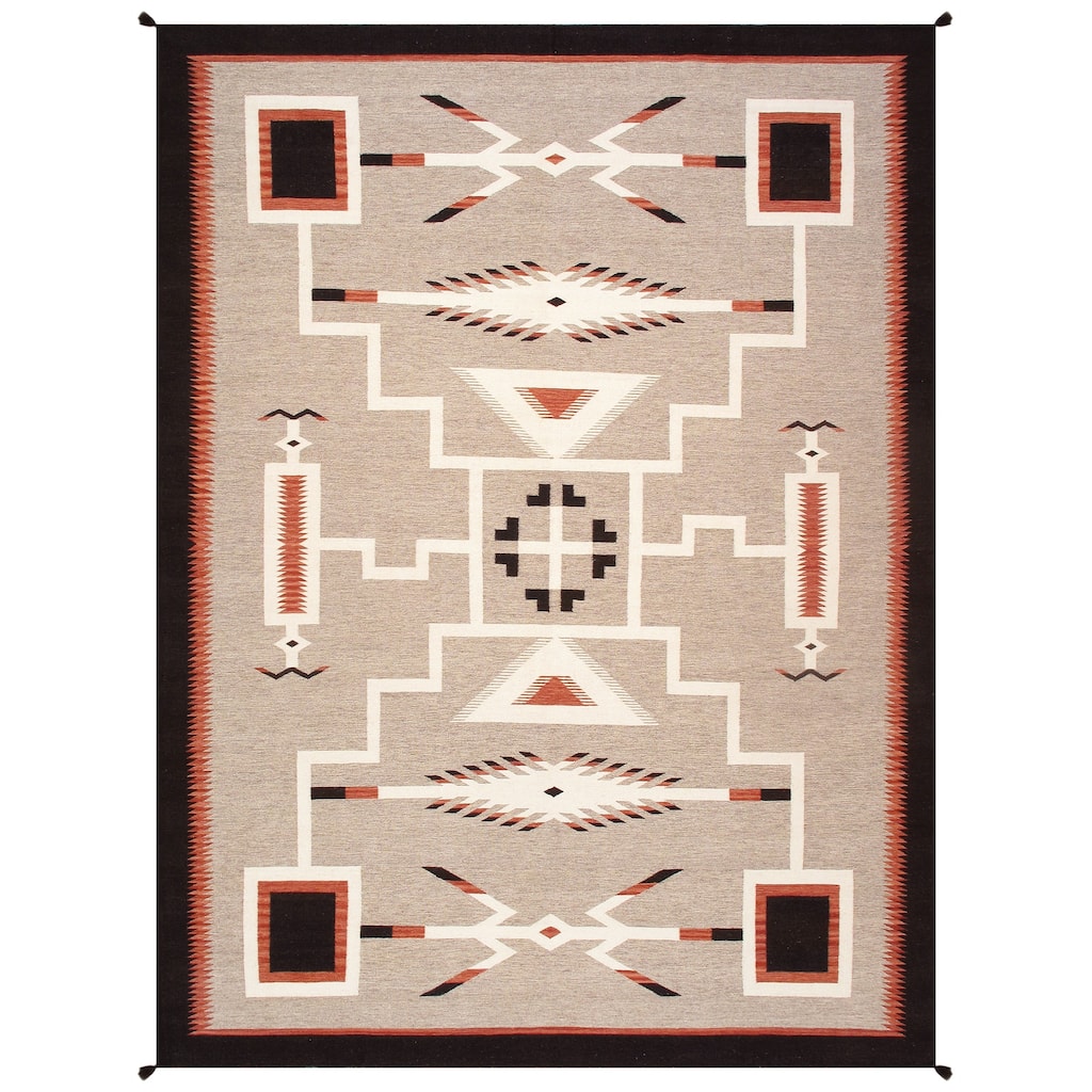 Pasargad Home Tuscany Reversible Wool Mocha Area Rug