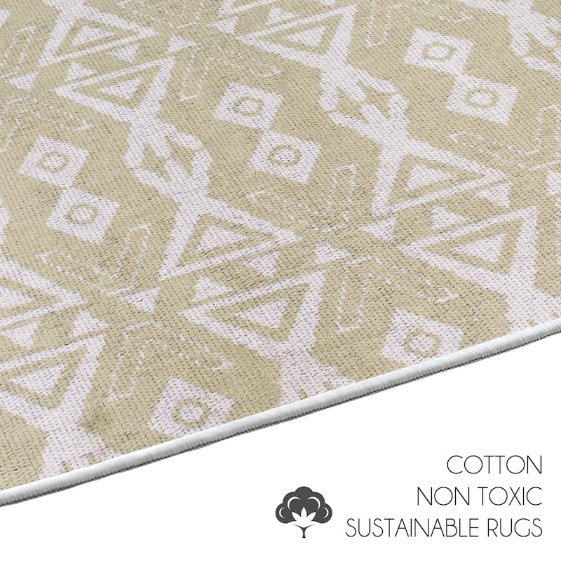 Sussexhome Heavy Duty Ultra Thin Non Slip Washable Cotton Indoor Rug - 2' x 3'