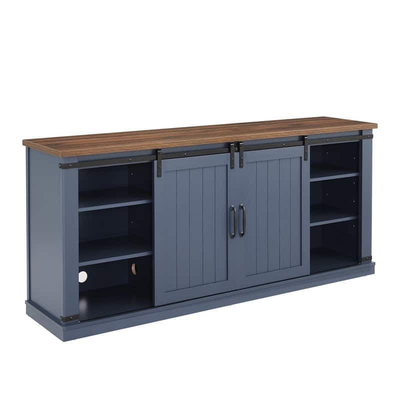 68 inch Rustic Barn Door TV Stand for TVs up to 75 Inches