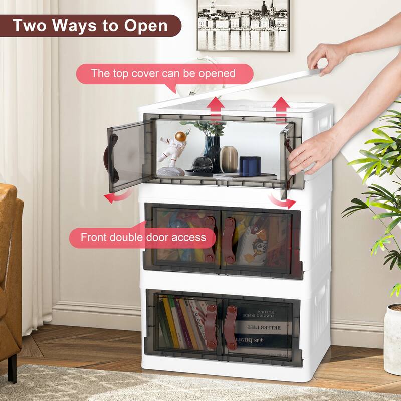 Plastic Storage Cabinet with Lids