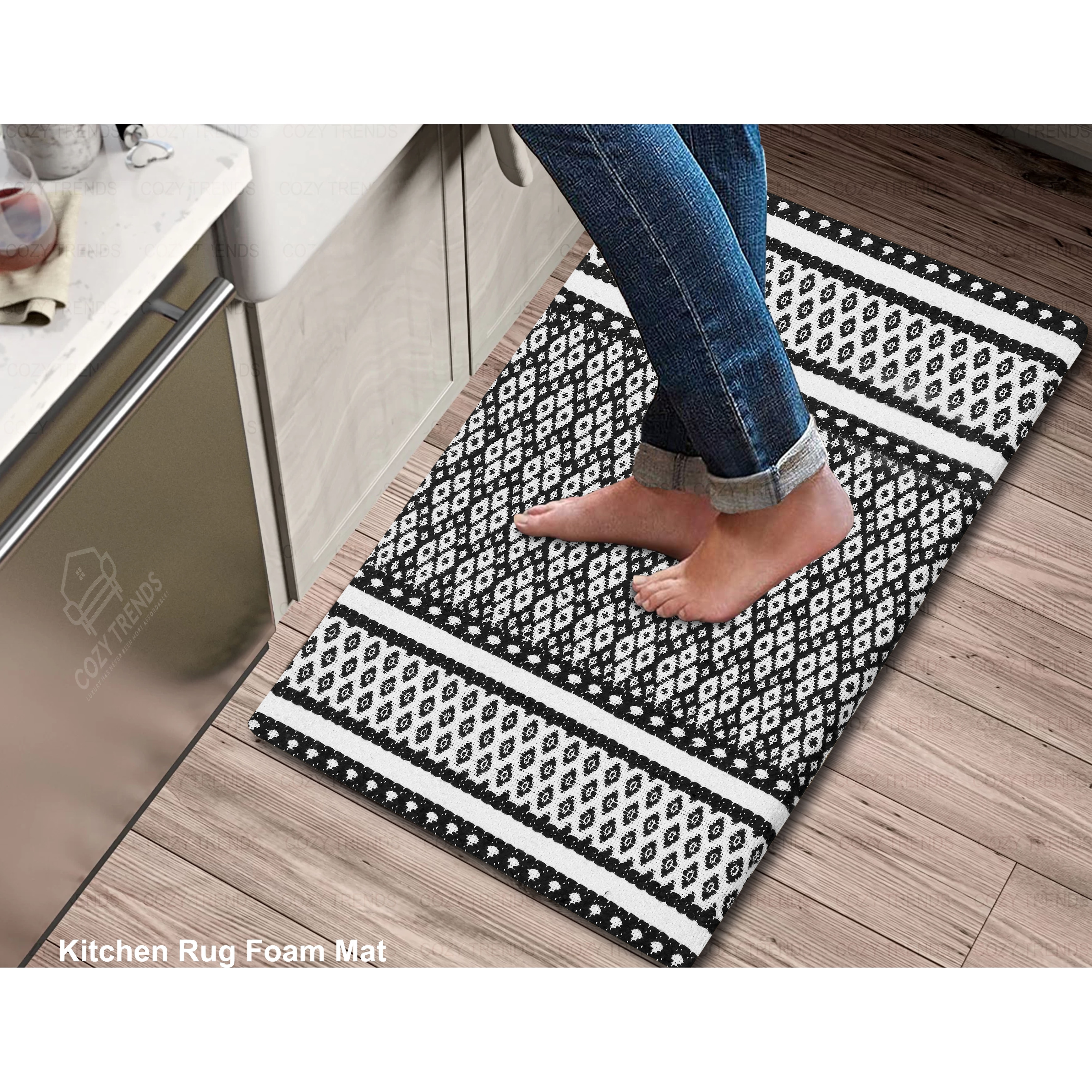 Carpets Retro Kitchen Drain Pad Non Slip Dish Drainer Mats