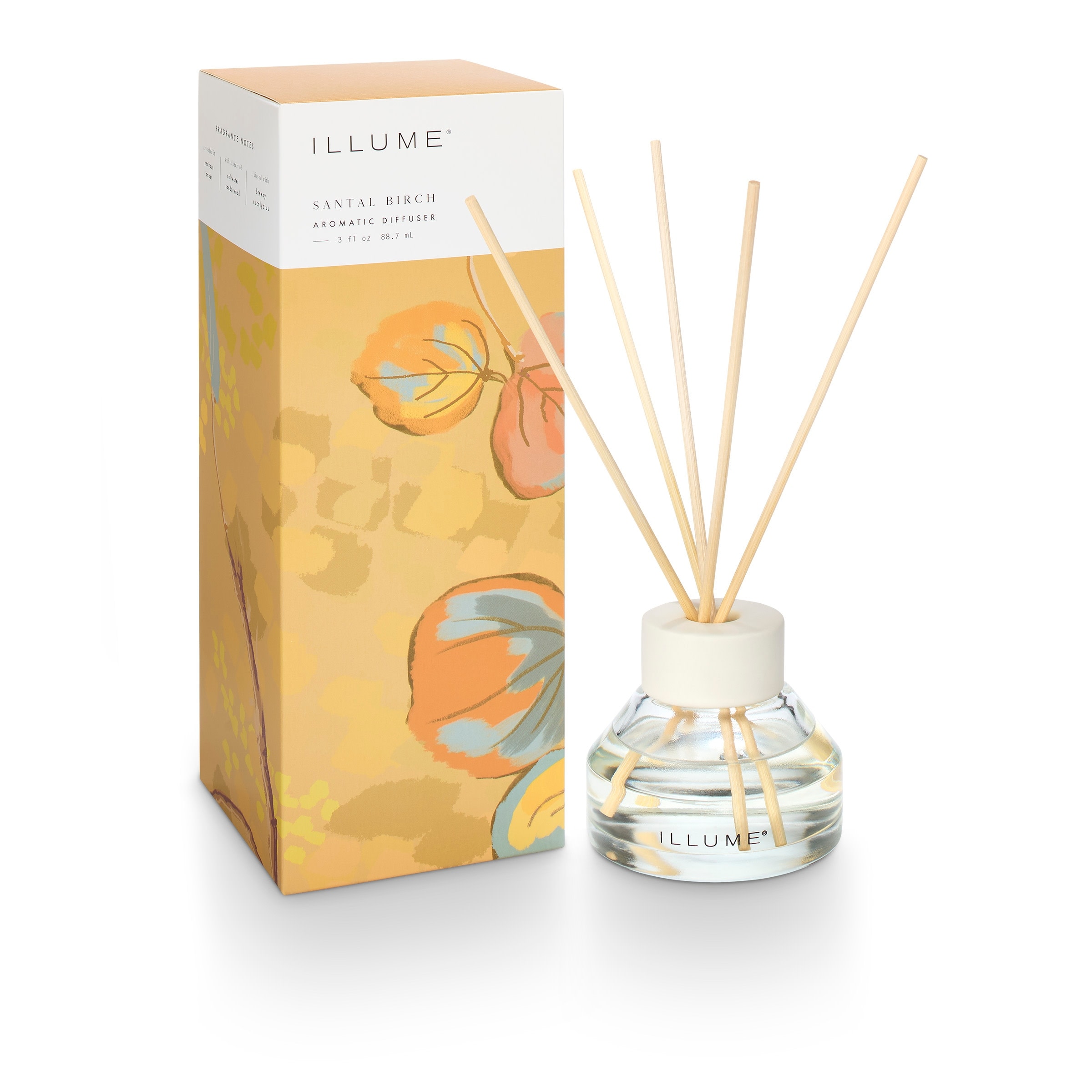 Beautifully Done Santal Birch Aromatic Diffuser - 3.5"L x 3.5"W x 9.5"H
