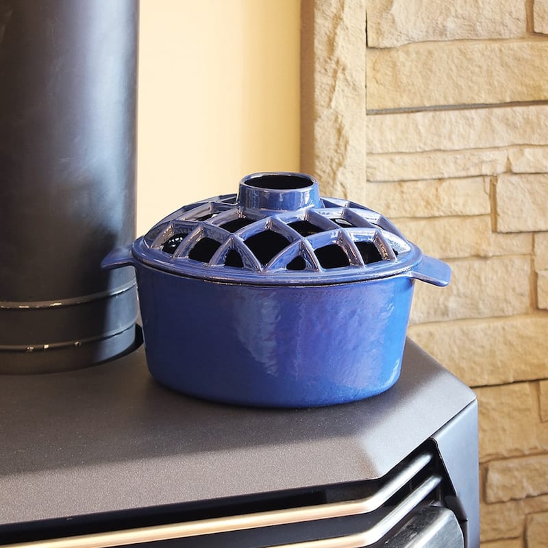 Minuteman International Traditional Lattice Top Steamer, 6.5 Inch Tall, Blue