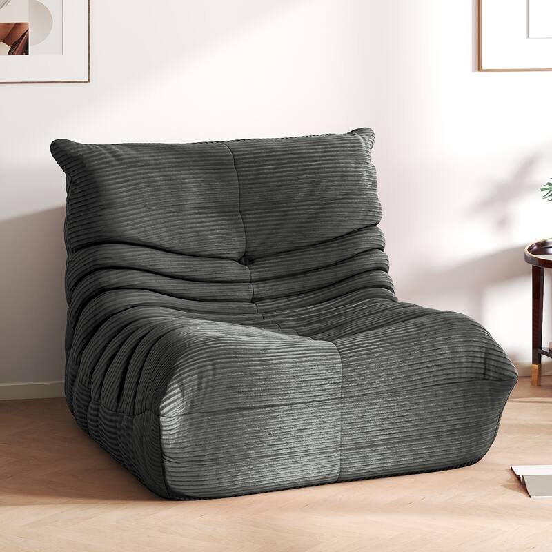 Moasis Cordury Fireside Bean Bag Chairs with Memory Foam for Adults