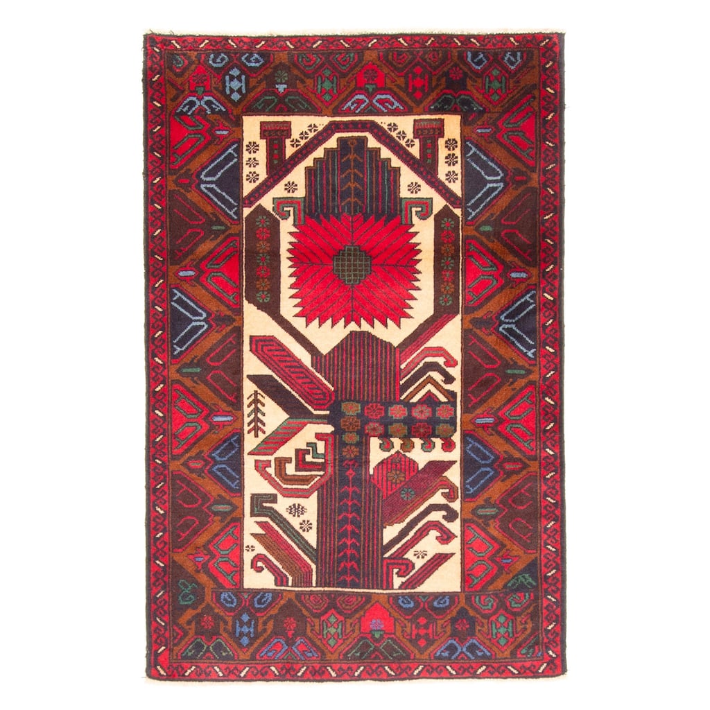 ECARPETGALLERY Hand-knotted Teimani Beige Wool Rug - 2'10 x 4'5