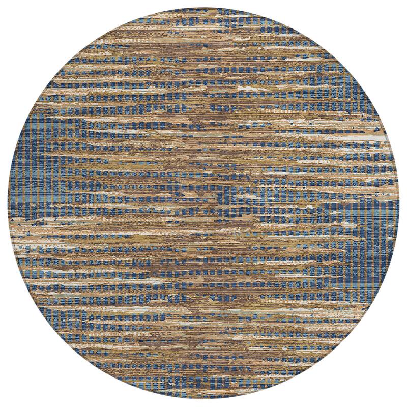 Machine Washable Indoor/ Outdoor Casual Keystone Chantille Rug