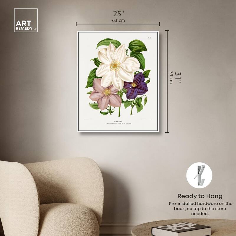 Clematis Canvas by Art Remedy