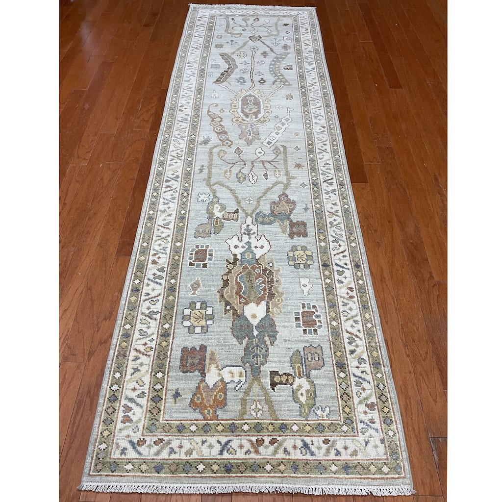 HERAT ORIENTAL Handmade Oushak Wool Runner - 2'10" x 9'9"