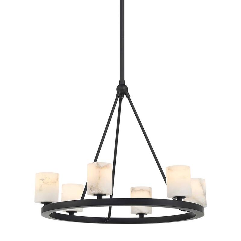 Crystorama Lighting Group ARA-10264-ST Aragon 6 Light 23" Wide LED - Matte Black
