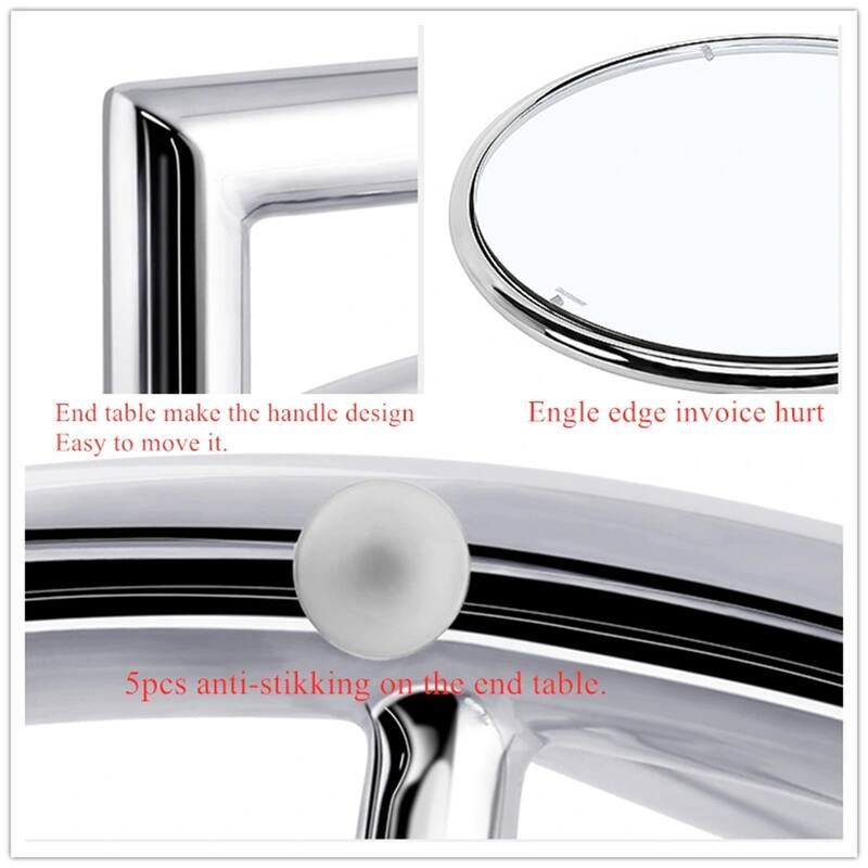 Temepered Glass Stainless Steel Small Coffee Table