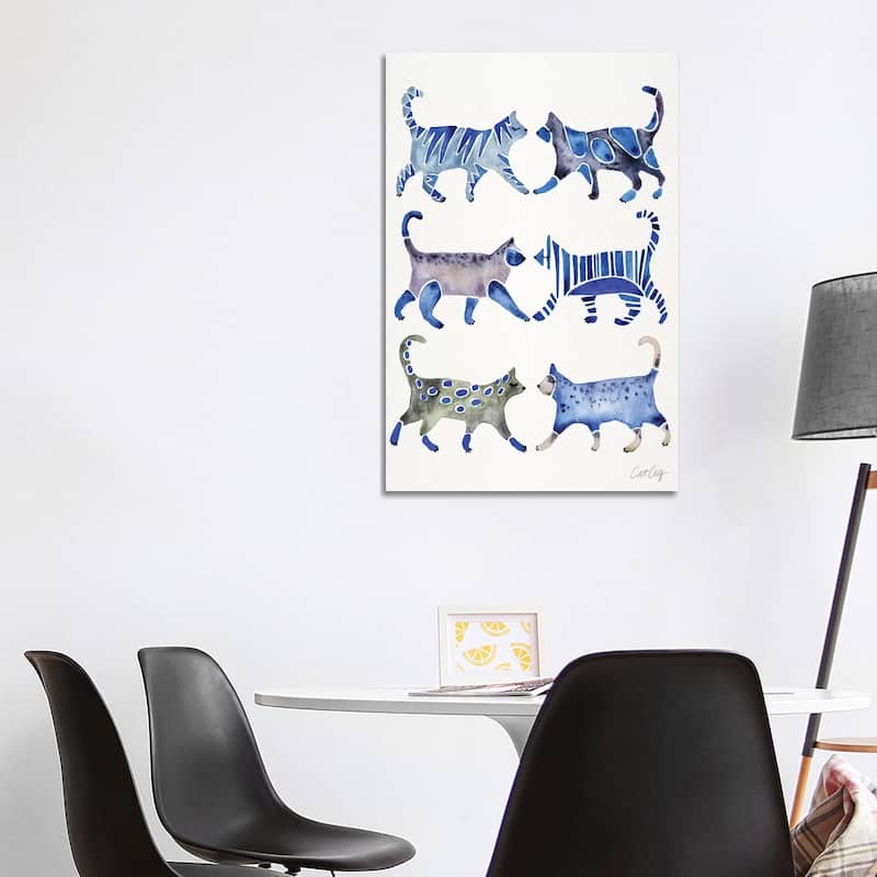 iCanvas "Blue Cat Collection" by Cat Coquillette Canvas Print - 40x26x1.5