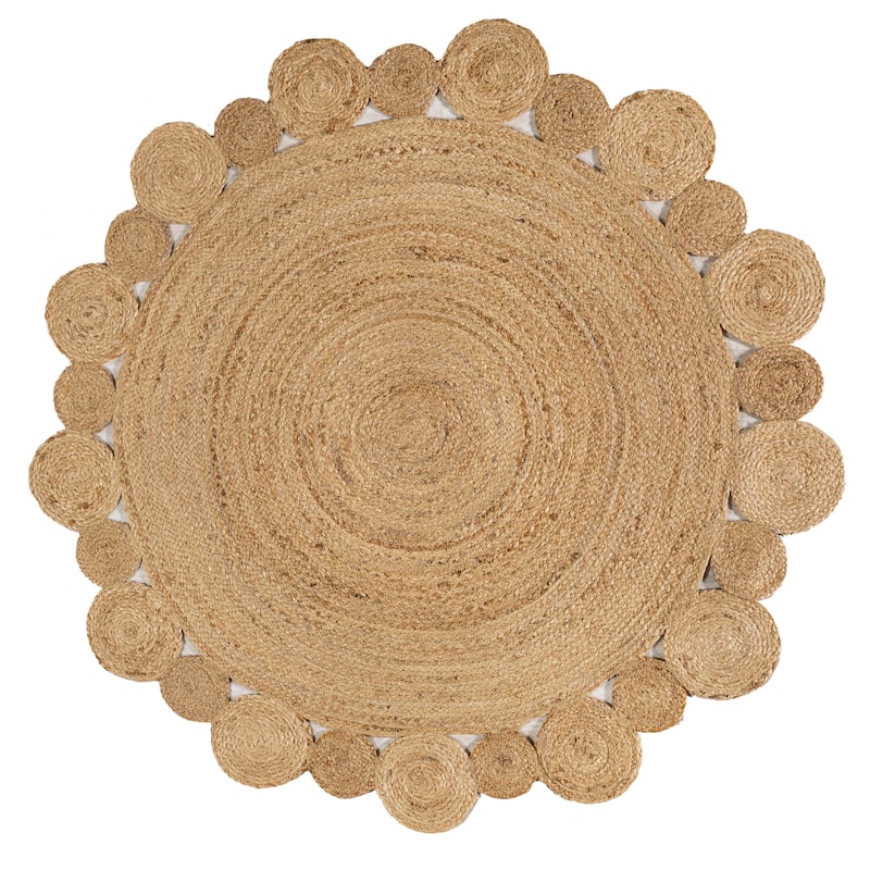 JONATHAN Y Soleil Round Natural Jute hippie Circle Area Rug - 6' Round