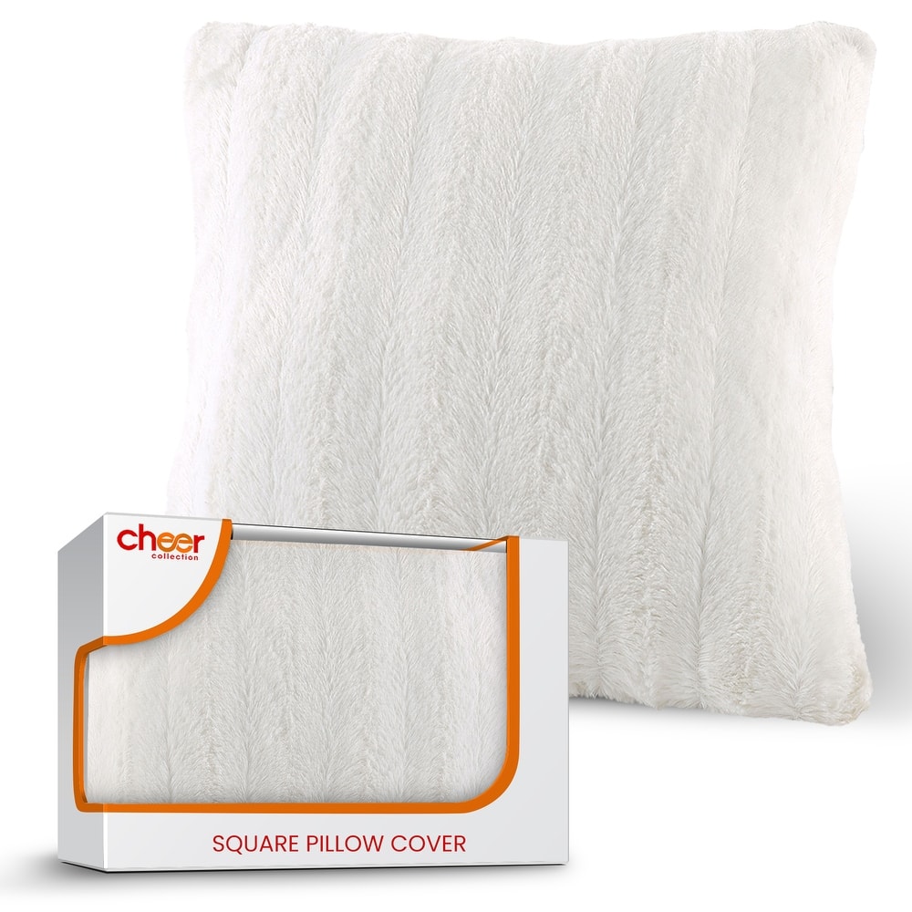 Cheer Collection FauxFur Throw Pillow Cover