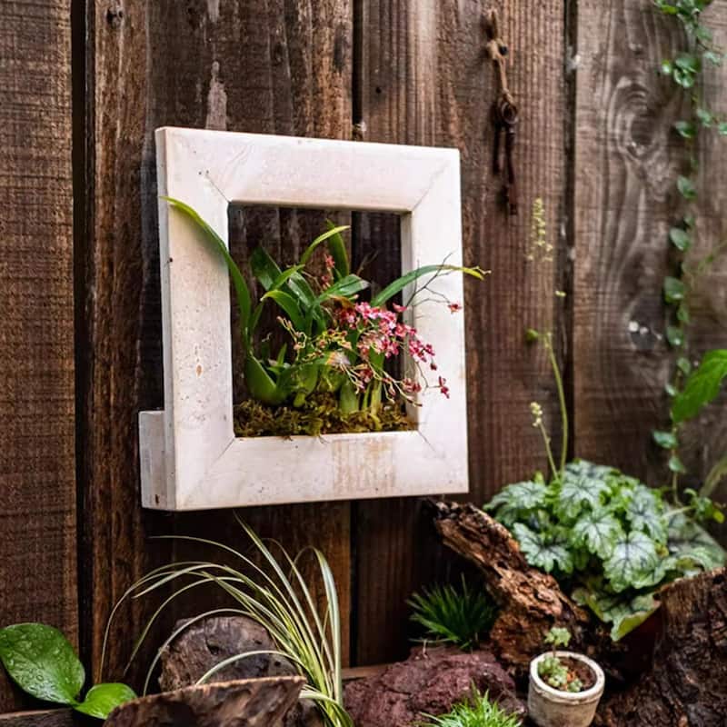 RusticReach Wood Hanging Floral Frame