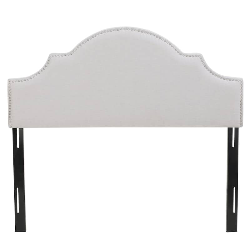 Queen bed, Headboard with Black finish on height-adjustable legs