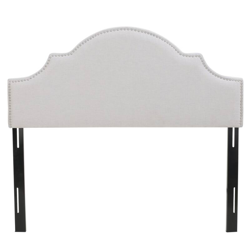 Upholstered Headboard Queen Size, Solid Wood Head Board with Durable Metal Legs