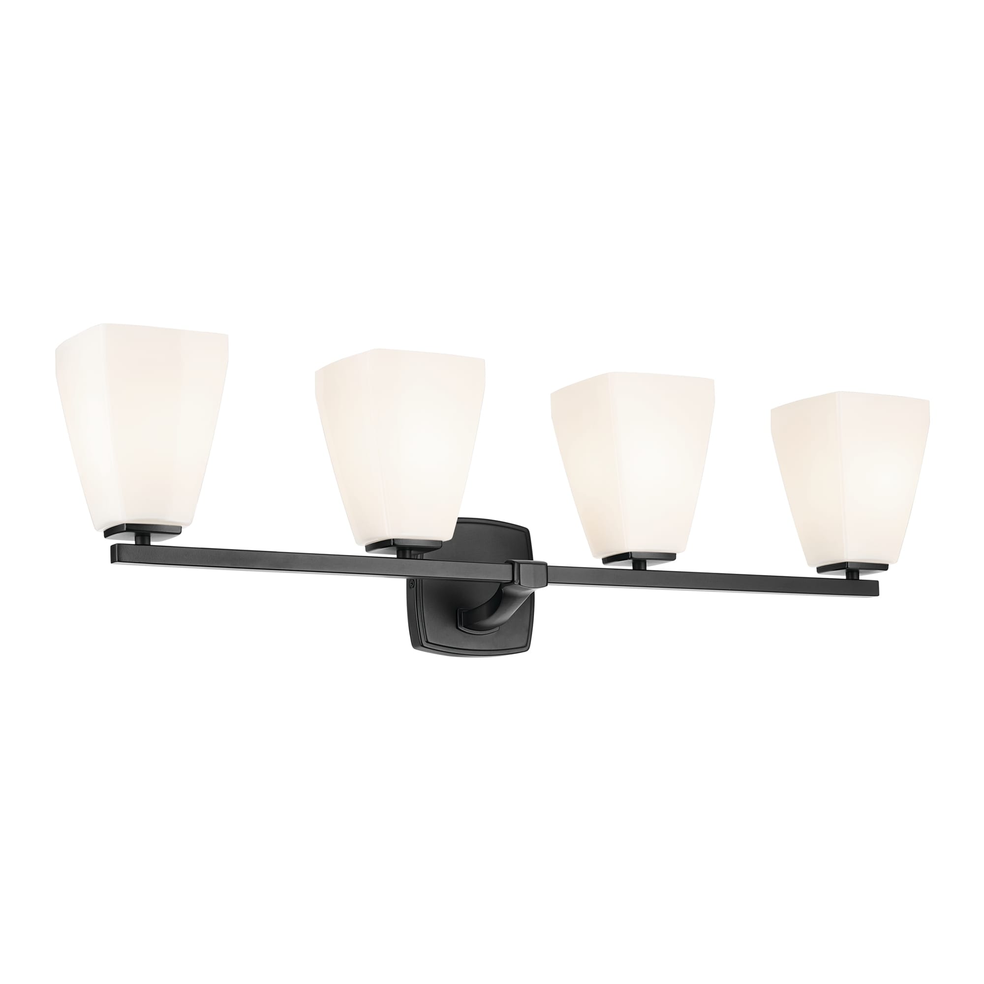 Kichler Lighting Marant 33.25" 4-Light Vanity Light with Opal Glass in Black