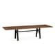 preview thumbnail 1 of 9, Amisco Sierra Solid Wood Extendable Table Light Brown Wood/Dark Brown Semi-transparent Metal
