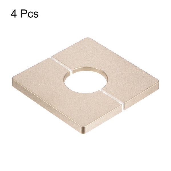 4-Pack Stainless Steel Wall Split Flange – Round Escutcheon Plate, 2.56 Inch, For Water Pipe & Faucet Covers