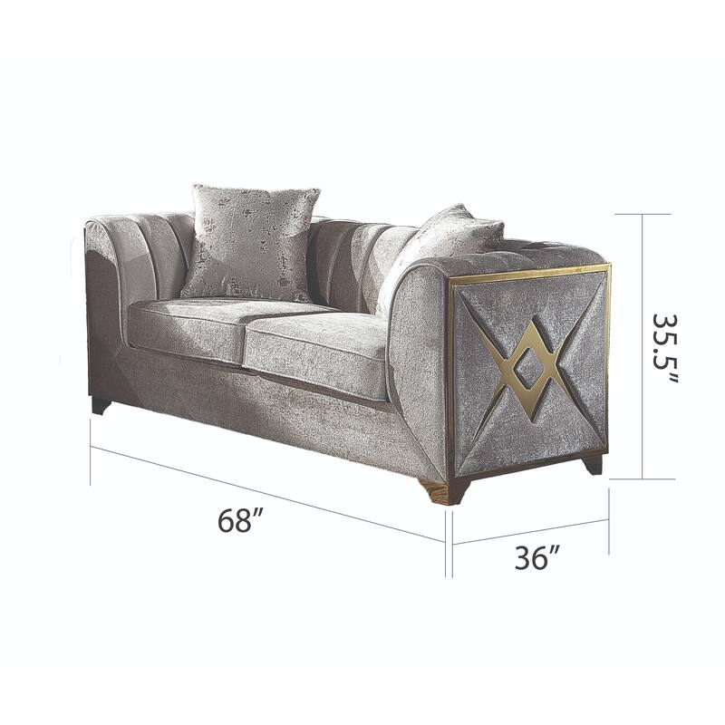 Velencia Contemporary Style 2PC/3PC Living Room Sets Made with Wood